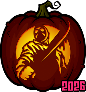 Crystal Lake Killer pumpkin pattern - Friday the 13th
