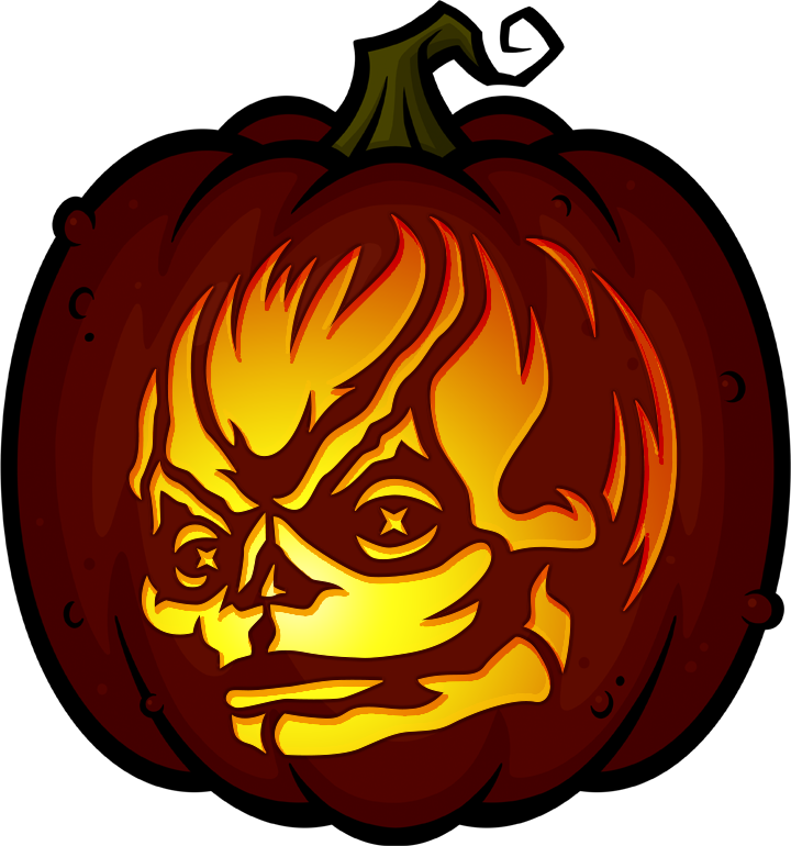 Sam Unmasked pumpkin pattern