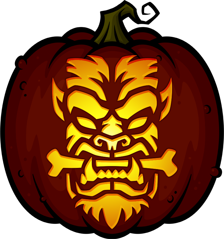 Werewolf of Waikiki pumpkin pattern